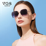 威古氏（VEGOOS）尼龙太阳镜女钻石切边渐变色防紫外线驾驶墨镜 3229