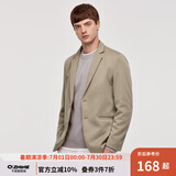 千纸鹤休闲抗皱小西服男春秋季新款休闲西装男外套易打理单西男 382 11C杏黄 L