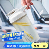 贝瑟斯摇摇杯健身男女奶昔蛋白粉摇杯大容量水杯运动便携带500ml灰色