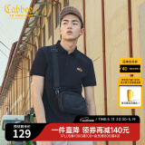 卡宾男装纯色修身短袖POLO衫多色简约时尚春夏新款C 煤黑01 M /170/48