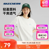 斯凯奇（Skechers）夏季男女情侣同款缤纷休闲系列透气半袖针织短袖T恤