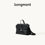 Songmont山下有松山行系列随游小挎包女植鞣皮单肩斜挎包公文邮差手机包 烟墨黑-小号（白钢五金）现货 小包