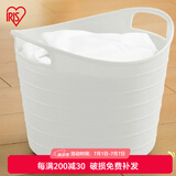 爱丽思（IRIS） 脏衣篓浴室大号脏衣篓塑料洗衣篮装脏衣服污衣篮子桶收纳筐衣篮 40升 白色密闭【3-4人用】