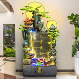 水景汇水幕墙流水屏风摆件客厅办公室入户玄关大型水系景观乔迁开业礼品 9135鱼缸款小号高145CM