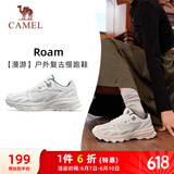 骆驼（CAMEL）漫游户外复古慢跑鞋女休闲运动 K23S09L7014-1 奶白/橄榄绿 38