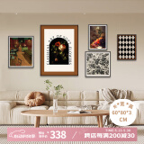 艺环宇法式轻奢装饰画客厅挂画小众高级感美式复古沙发背景墙壁画组合画