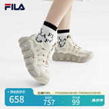 FILA 斐乐可颂鞋复古运动鞋女冬休闲鞋老爹鞋 豆腐白/燕麦色-TO 36.5 (230mm)