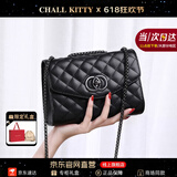 CHALL KITTY官网CK轻奢包包女包真皮链条斜挎单肩包生日礼物高级感送女友老婆 CK女包【黑色】情人节实用高级感