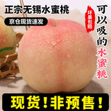 攸竹无锡水蜜桃新鲜白凤桃子【JD京仓速运】当季水果甜毛桃水果礼盒 6枚简装尝鲜【单果3-4两】