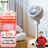 西哲（sezze）日本空气循环扇家用智能电风扇落地扇迷你涡轮对流扇变频遥控节能定时台立两用扇轻音小型换气扇 Y-243W（典雅白）