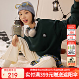 卡帕套头衫情侣男女卫衣索罗娜休闲加绒圆领长袖K0DZ2WT93P