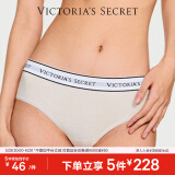 维多利亚的秘密（Victoria's Secret） 夏季棉质舒适内裤logo腰带低腰女三角裤简约红色 68H0米色-6819 1条 S