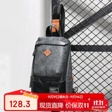 稻草人男士随身旅行休闲单肩斜挎包手机背包骑行时尚胸包通勤挂包大容量