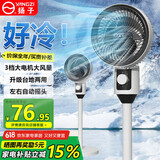 YANGZI电风扇家用空气循环扇遥控款落地扇摇头台地两用轻音卧室内床头用 无刷电机|三档风速-摇头款