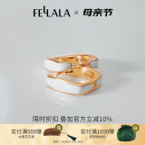 翡拉拉（fellala）新款耳环女复古耳饰高级感耳扣华彩缎带耳圈送闺蜜生日节日礼物 华彩缎带耳扣|白色