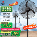华生（Wahson）电风扇家用落地扇交流定频电扇立式工业扇18吋牛角扇低噪大风量宿舍办公车间商用强力风扇FS-D1806