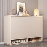 立太实木鞋柜门口入户柜收纳柜一体靠墙玄关柜家用门口楼道柜子储物柜 加厚基础款：120*32*96暖白【环保欧松板】约放28-30双