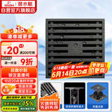 潜水艇（Submarine）MTK40-10黄铜镀镍枪灰色地漏卫生间淋浴超薄防臭地漏大排量40管径