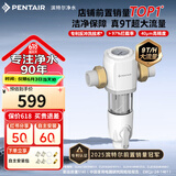 滨特尔（pentair）前置过滤器大通量家用全屋自来水管道40μm过滤器9吨/H大流量水驱涡轮+反冲洗刮洗净水器 【升级9T/H】S160前置过滤器