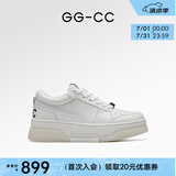 GG-CC真皮女鞋新款复古脏脏鞋潮流厚底设计感小白鞋休闲板鞋  G22X9773 米白色 37