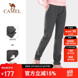 骆驼户外（CAMEL）软壳裤女保暖加绒长裤男防风防泼水登山裤 A1W1VaV126 碳灰 M