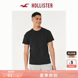 HOLLISTER24夏款经典小海鸥情侣基础款短袖T恤男装女装KI324-4042 黑色 S (175/92A)