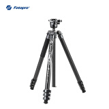 富图宝（Fotopro）飞行一号Max 碳纤维扳扣设计大管径专业相机微单摄影摄像三脚架 原碳灰