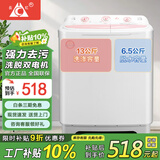 长虹半自动波轮洗衣机 家用老式双缸双桶 洗脱一体机 大容量脱水甩干机 以旧换新 洗脱19.5公斤【洗涤13公斤+脱水6.5公斤】