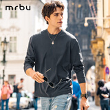 Mr.Bu布先生280G重磅纯棉长袖T恤男2025春秋新款廓形时尚打底衫KT01903 【长袖重磅T】廓形版-银河灰 XL /180