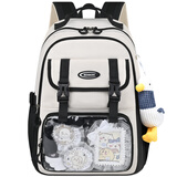 爱迪生发明家中学生书包护脊男女孩初高中生二次元潮流双肩痛包 2564-1黑色