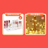 PEOY岩板梳妆台卧室奶油风网红实木化妆台桌六斗柜一体现代简约收纳柜 口红支架/星星灯（赠） 实木六斗柜岩板台面（整装发货）