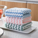 妙然珊瑚绒抹布25*25cm*20条吸水厨房洗碗布百洁布擦手巾