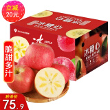 源外 正宗新疆大漠冰糖心苹果 净重8.5斤新鲜水果脆甜红富士丑苹果 精选特大果（85mm+）