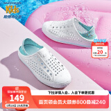 Skechers斯凯奇儿童洞洞鞋夏季凉鞋男女童涉水溯溪鞋防滑沙滩拖鞋91995L 女童/白色/多彩色/WMLT 37