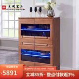 光明家具 餐边柜实木储物柜俄罗斯榆木4401 餐边柜
