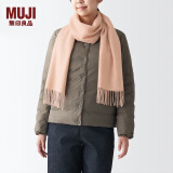无印良品 MUJI 羊毛编织 围巾 围脖 DDA02A1A 烟熏粉色 30*180cm