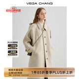 VEGA CHANG毛呢大衣女2025年冬新款大衣小个子高级感赫本风外套 燕麦色 XS