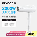 飞科（FLYCO）电吹风机家用发廊大功率2000W速干恒温便携可折叠白色FH6232