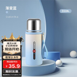 贝瑟斯小钢炮保温杯男女生不锈钢泡茶带盖高档茶水分离罗马杯蓝色550ml