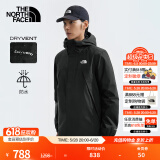 北面（The North Face）【经典黑武士】单层冲锋衣男防水防风透气外套24春季上新|7QOH 4H0/宇宙黑 M/170
