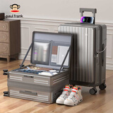 大嘴猴（paul frank）侧开口行李箱女24英寸深仓可扩展多功能拉杆箱男大容量拉链密码箱 太空灰 24英寸 黄金尺寸