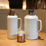 米索小钢炮焖茶壶大容量保温壶316不锈钢老白茶闷泡茶壶 月光白1.0L