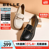 百丽马衔扣乐福女百搭单鞋Z3B1DAA5 黑色 38