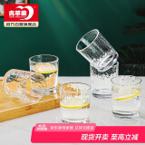 青苹果轻奢锤纹玻璃杯6只装 水杯茶杯早餐杯牛奶杯套装 220ml