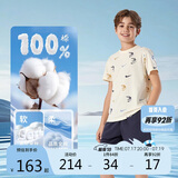 NIKE3BRAND 耐克吸湿透气短T+短裤2件套25年夏季男女童满印弹力套装