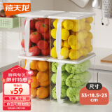 禧天龙冰箱保鲜盒食品级冰箱收纳盒密封盒蔬菜水果冷冻盒特大号 9L 2个
