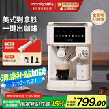 MOAIQO 摩巧K3半全自动意式咖啡机小型浓缩自动打发奶泡美式家用58mm萃取 【新升级】一键预设出品*自动打奶泡