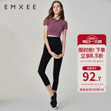 嫚熙（EMXEE）孕妇打底裤春秋裤孕妇托腹安全裤弹力休闲修身怀孕期外穿孕妇裤 黑色-适合18℃~30℃ M
