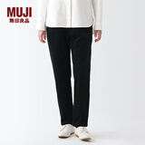 无印良品 MUJI 女式 灯芯绒轻便裤休闲裤秋冬季 纯棉全棉 BEE06C2A 黑色 S