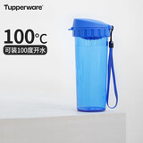特百惠（Tupperware）茶韵500ML塑料杯男女士学生夏季运动水杯子户外便携大容量 纯净蓝
